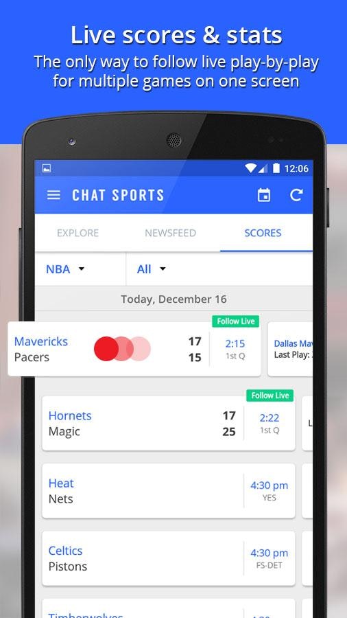 Chat Sports on Android gallery image