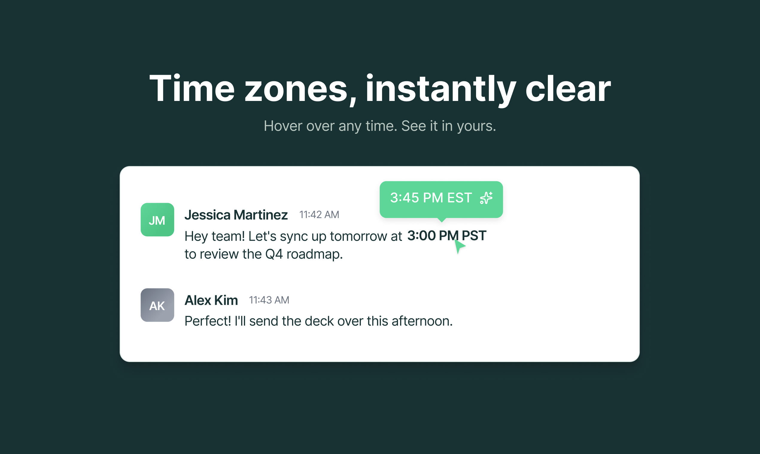 HoverTime - Main product screenshot demonstrating key features and user interface