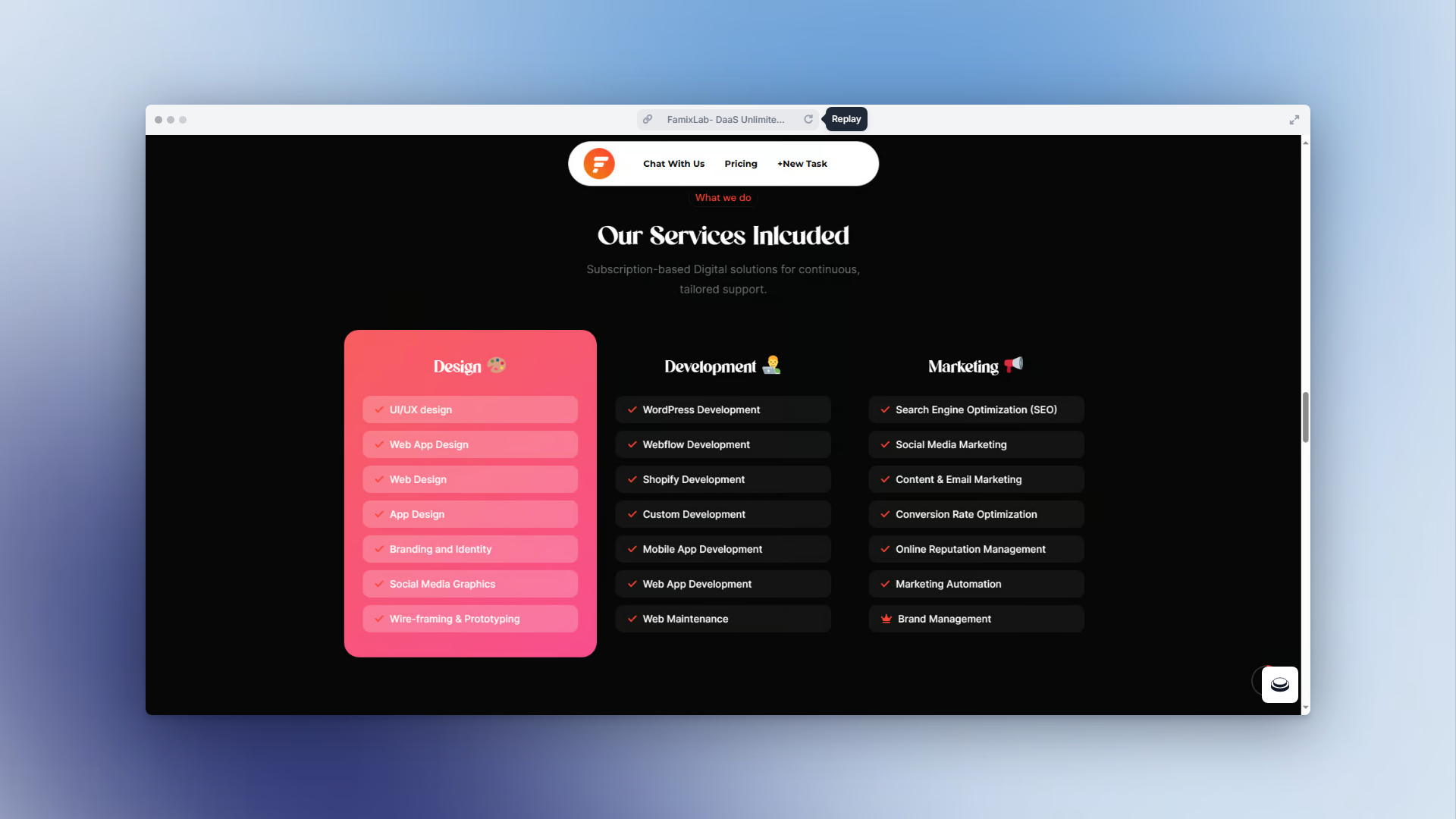 famixlab daas- 무제한 디자인 받기, - 하나의 구독의 개발 및 마케팅 미디어 2