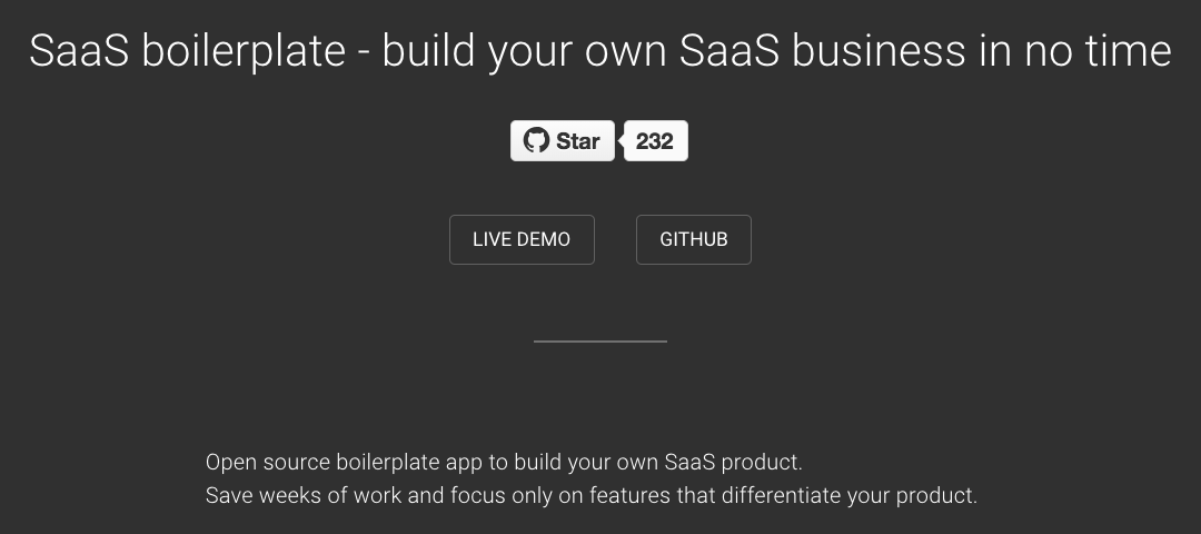 SaaS Boilerplate gallery image