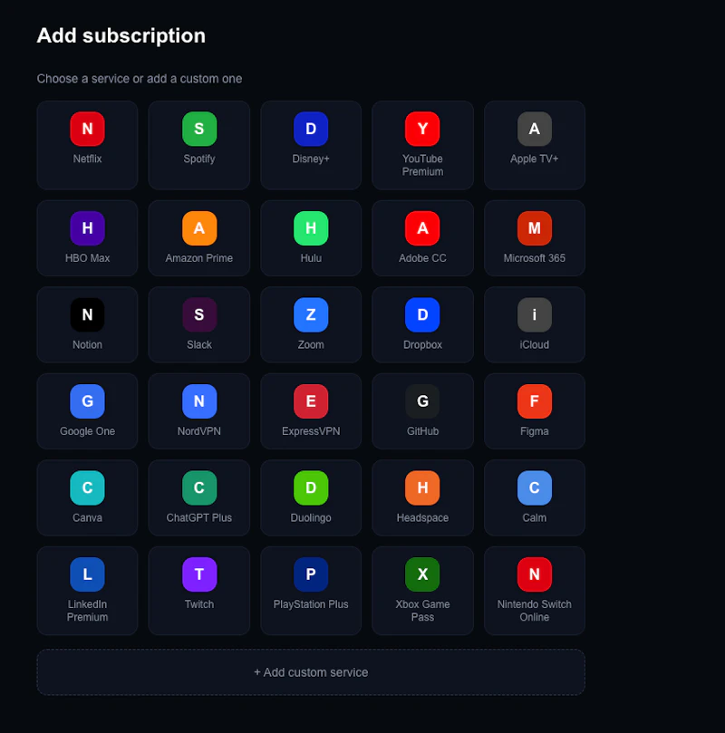 SubWise screenshot 2