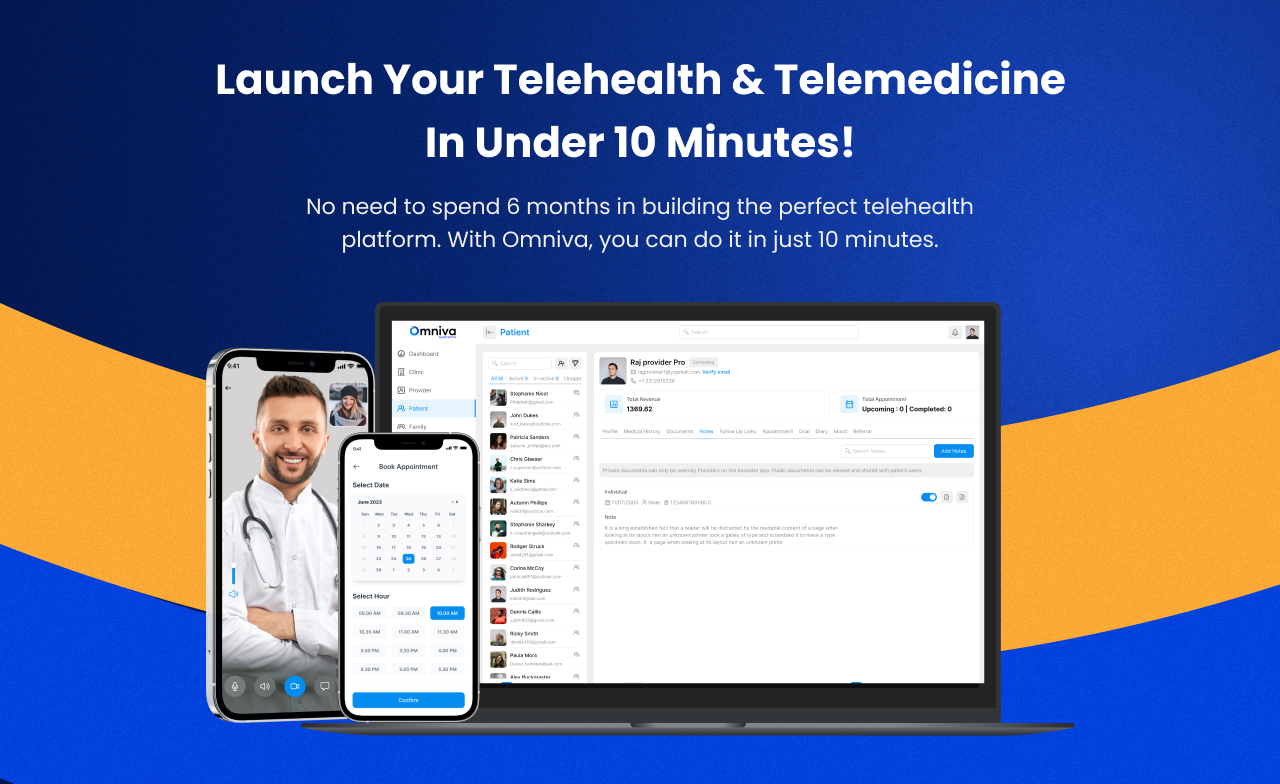 Omniva TeleHealth - Создайте свою собственную платформу телездравоохранения всего за 10 минут! медиа 1