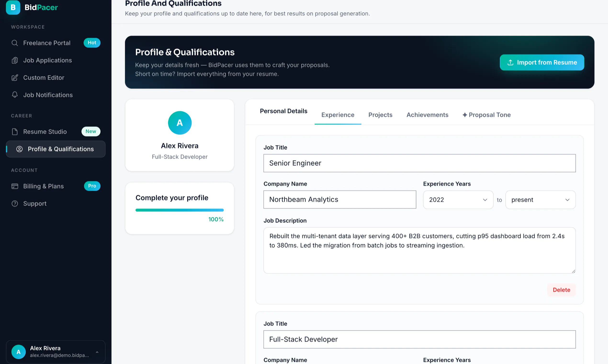BidPacer 2.0 screenshot