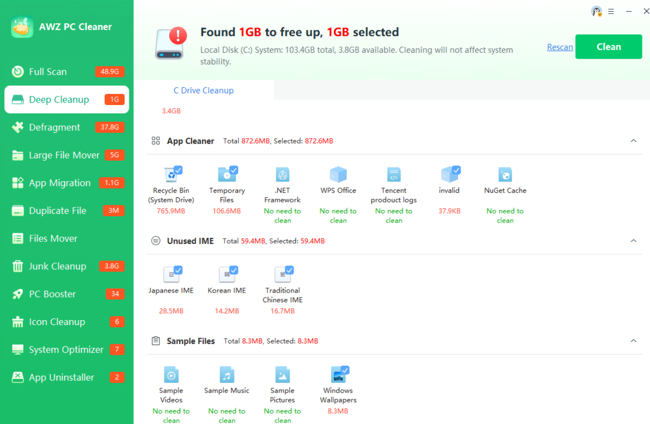 AWZ PC Cleaner gallery image