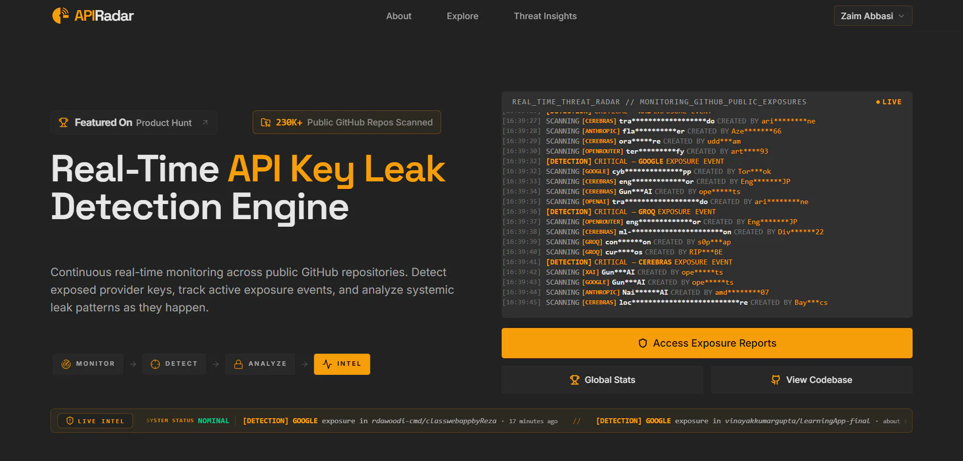 APIRadar – Open-Source API Key Scanner 截图 2