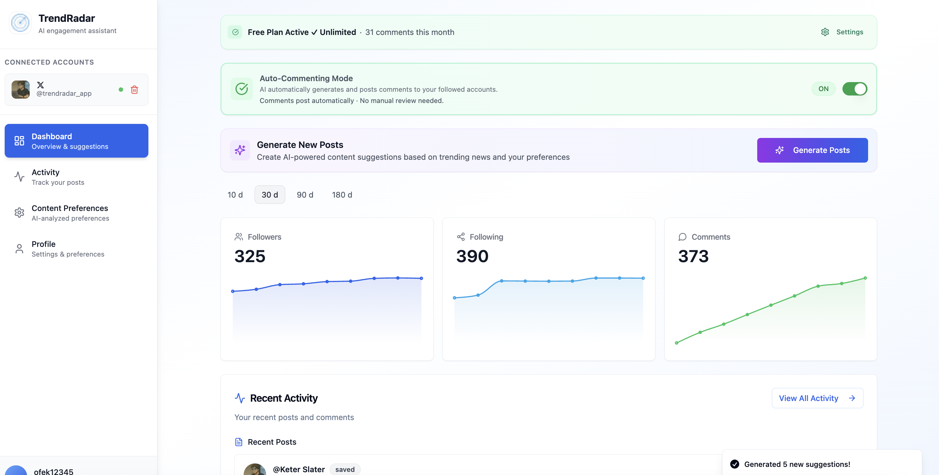 Trend Radar - Screenshot 2 showing product features and functionality