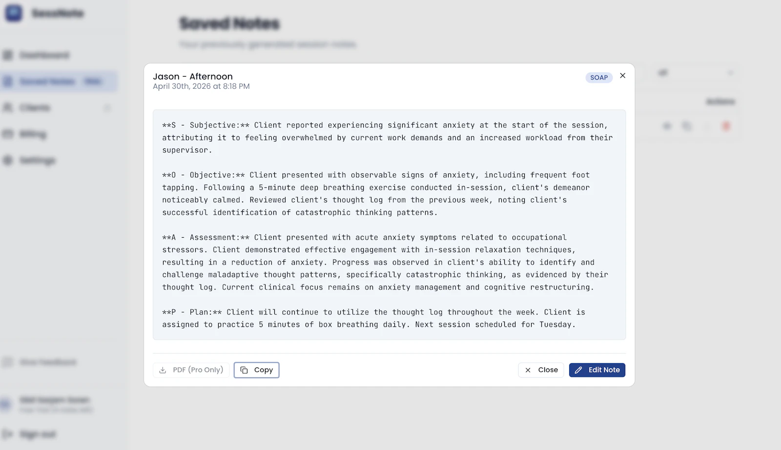 SessNote | Caelum Labs screenshot 4