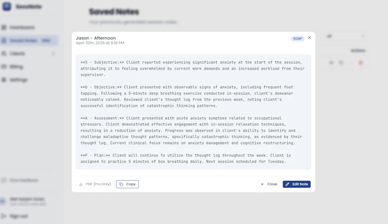 SessNote | Caelum Labs screenshot 4