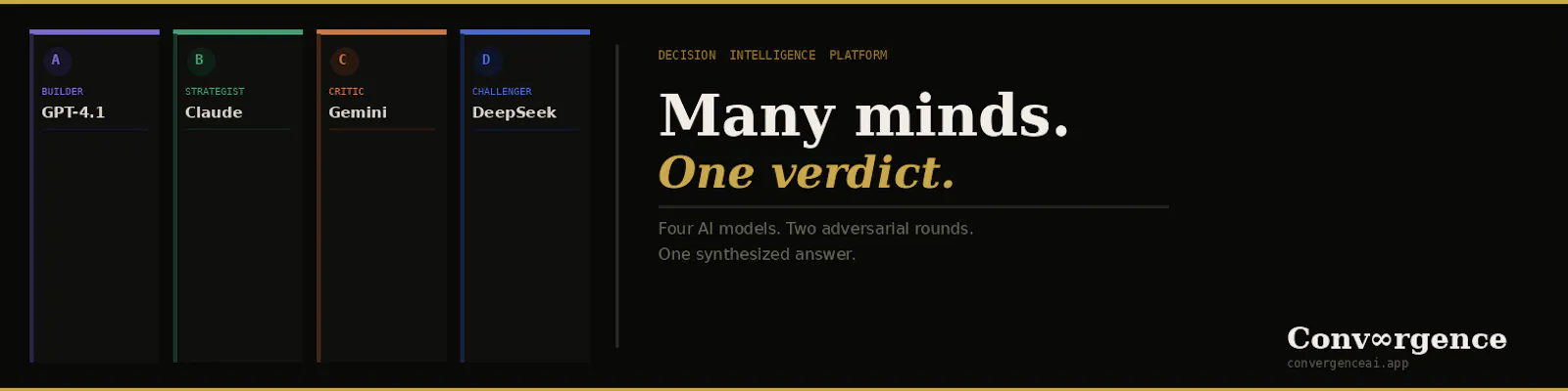 Convergence — Many minds. One verdict. screenshot 3