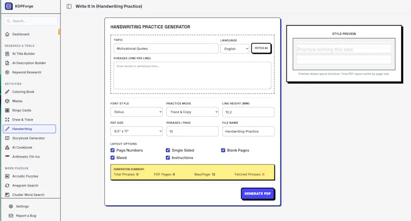 KDPForge screenshot 4