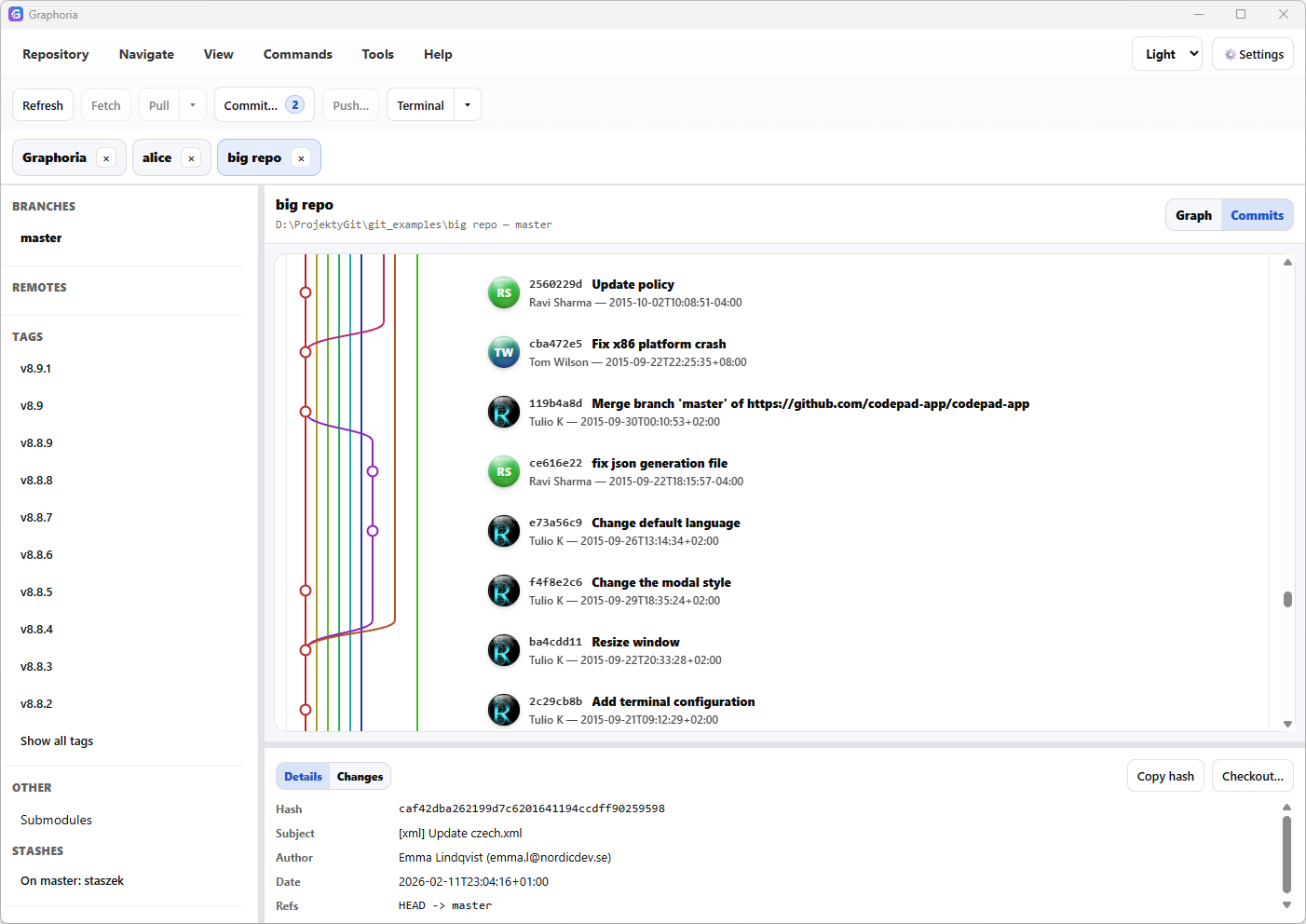 Graphoria — Git as a Graph gallery image