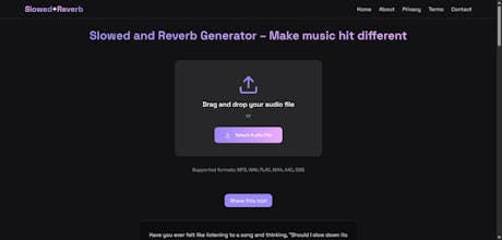 Free Slowed and Reverb Generator gallery image