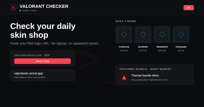 VALORANT Store Checker screenshot 1