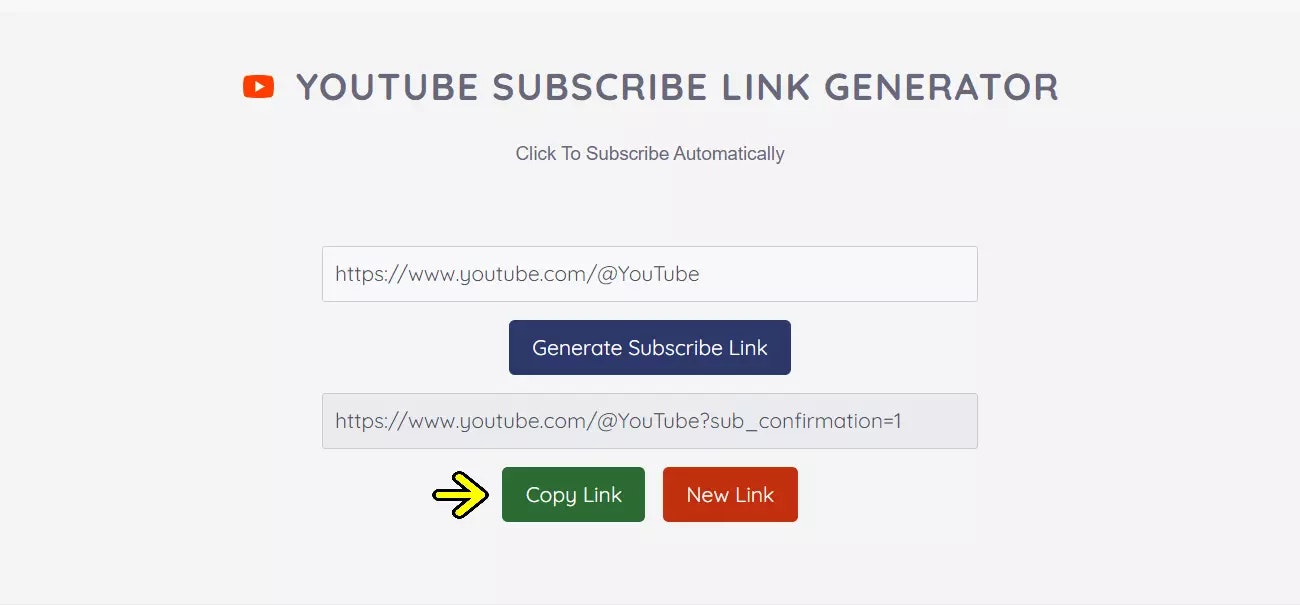 Media Truyền bá - YouTube đăng ký trình tạo liên kết 3