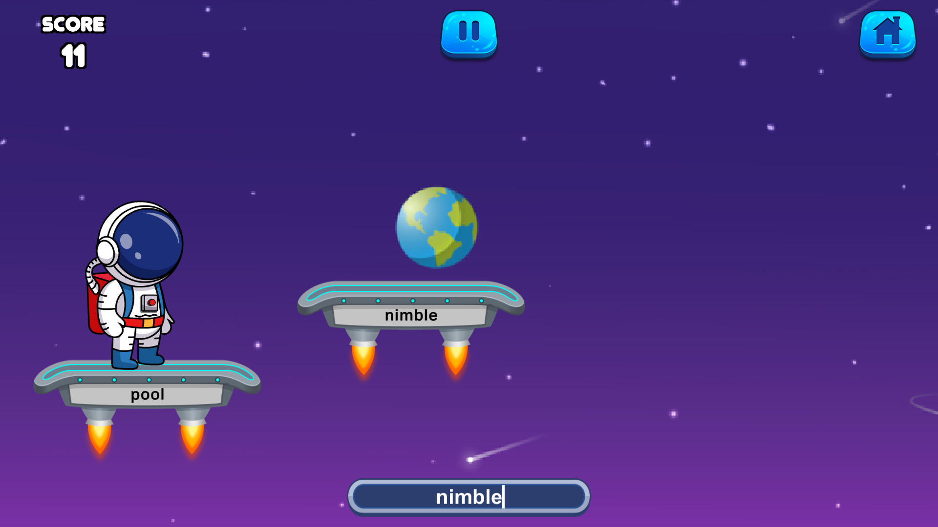startuptile Astro Typers-A free browser based typing game
