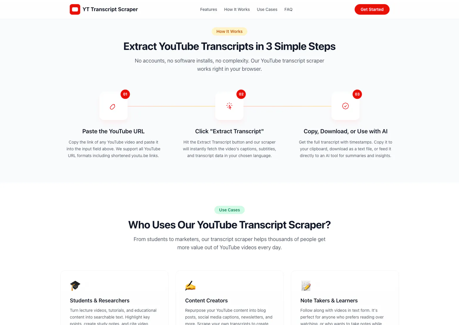 YouTube Transcript Scraper gallery image