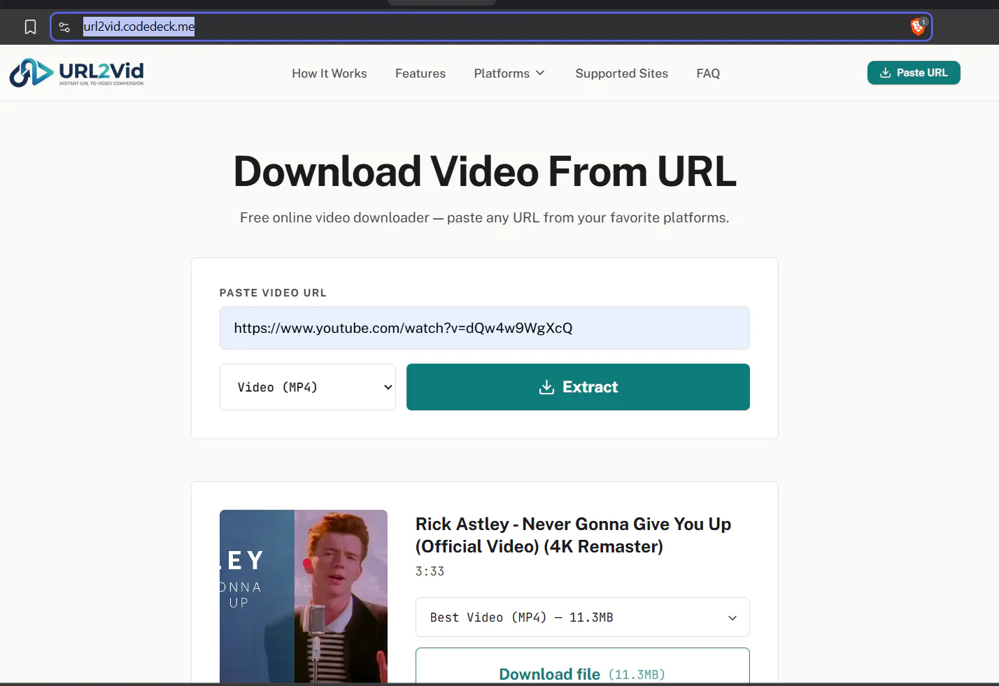 URL2Vid