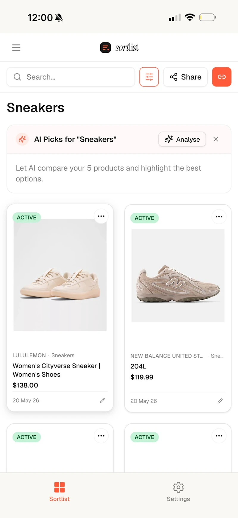 Sortlist screenshot 3