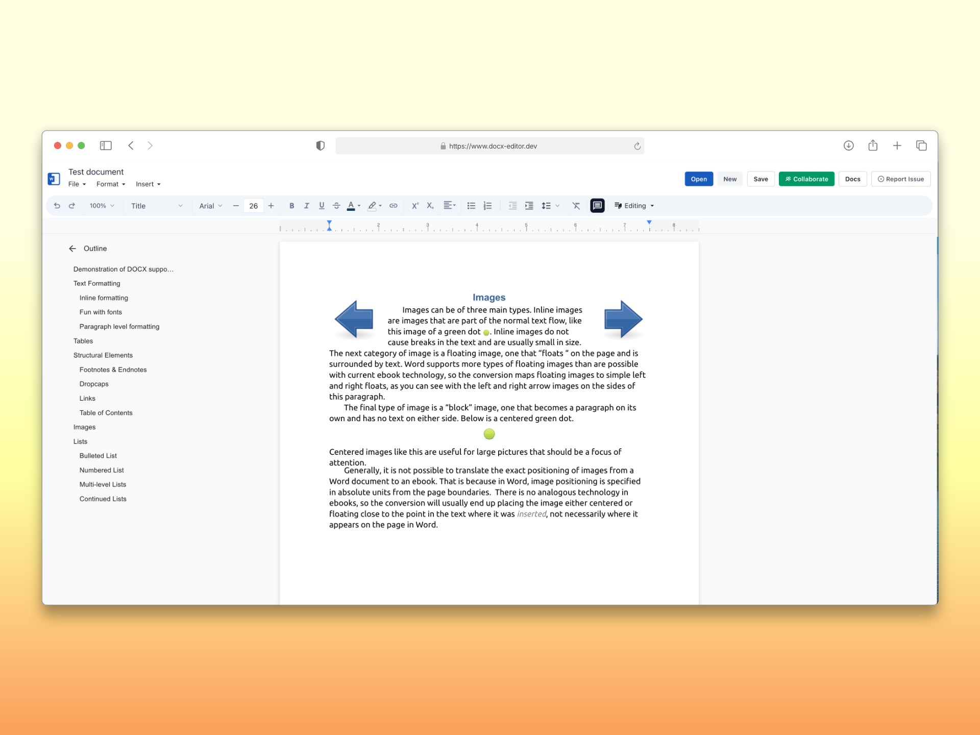 Open-source DOCX Editor gallery image