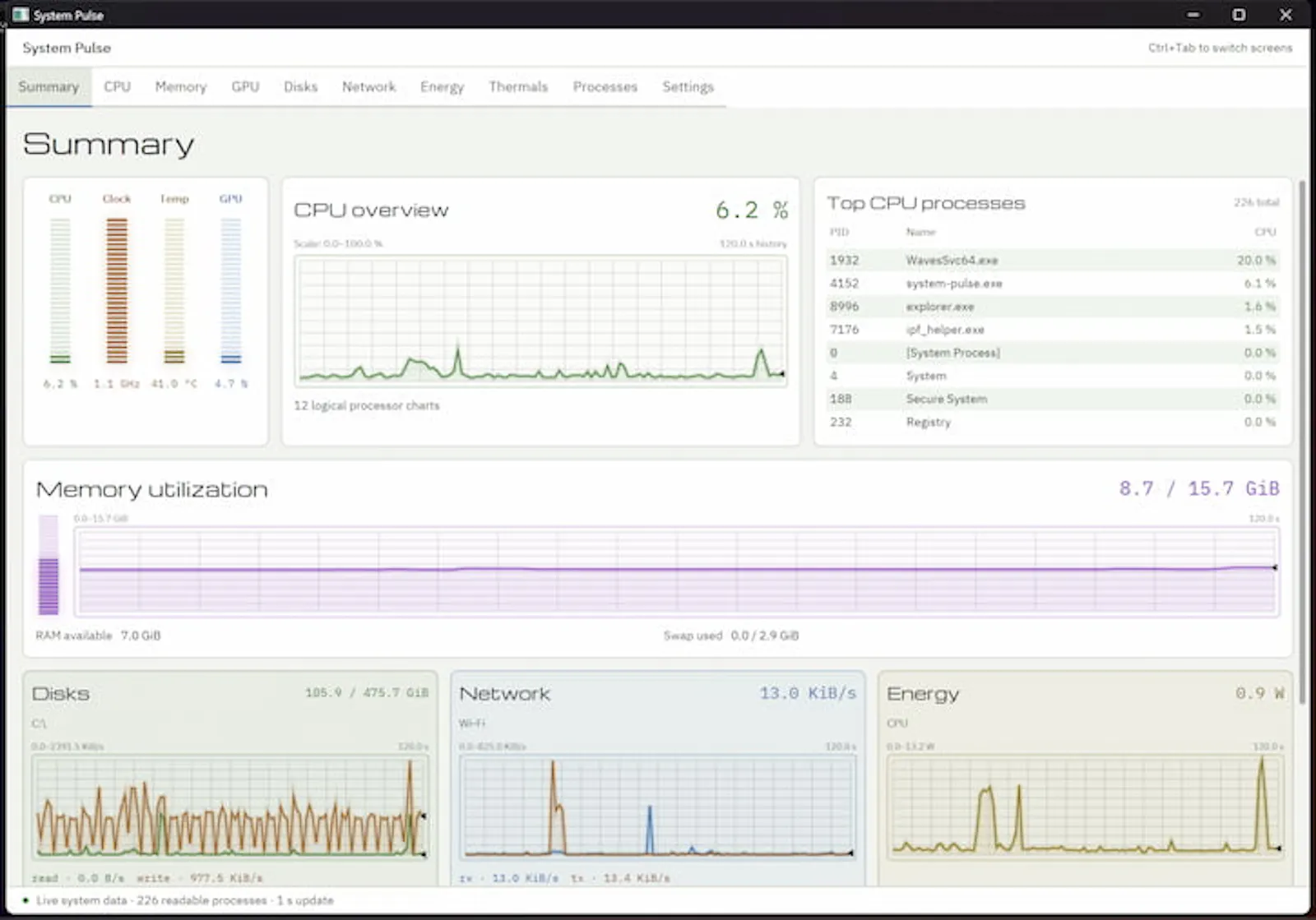 System Pulse screenshot 2