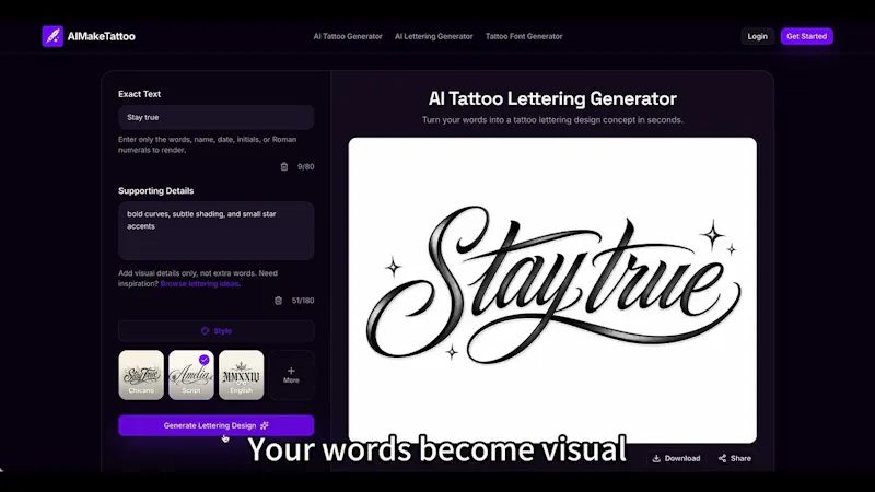 AIMakeTattoo 2.0 screenshot 1 (video preview)