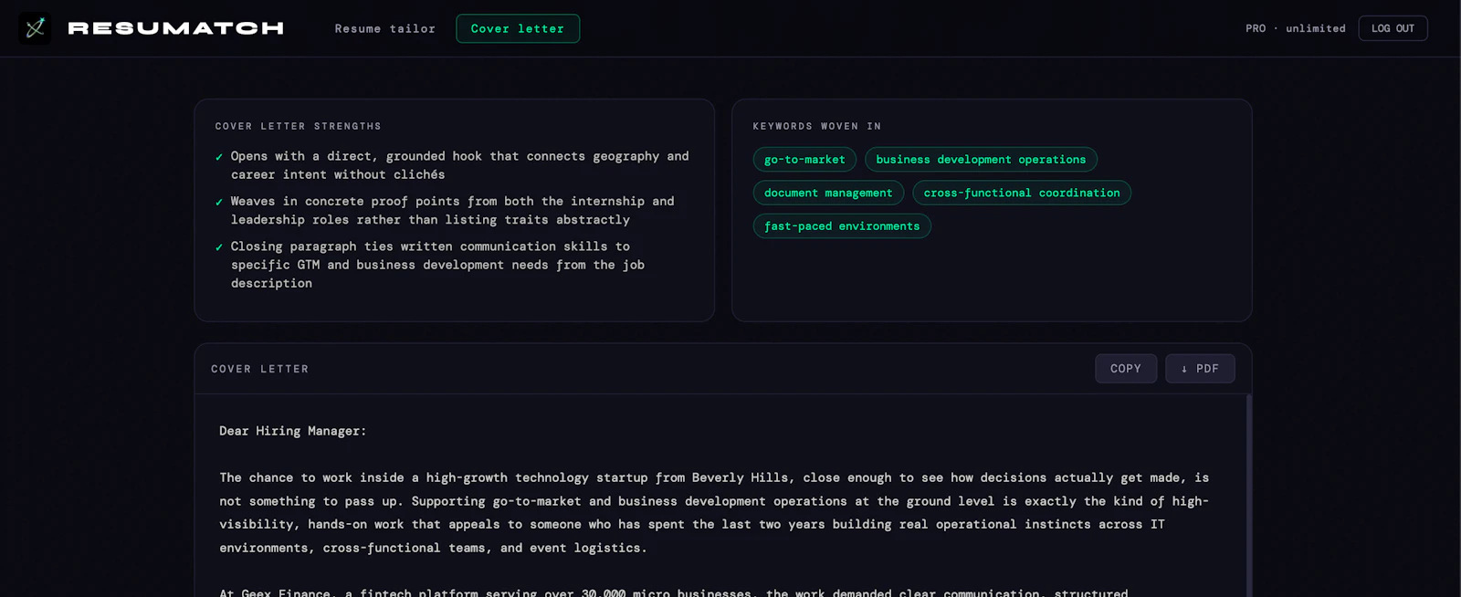 Resumatch screenshot 4