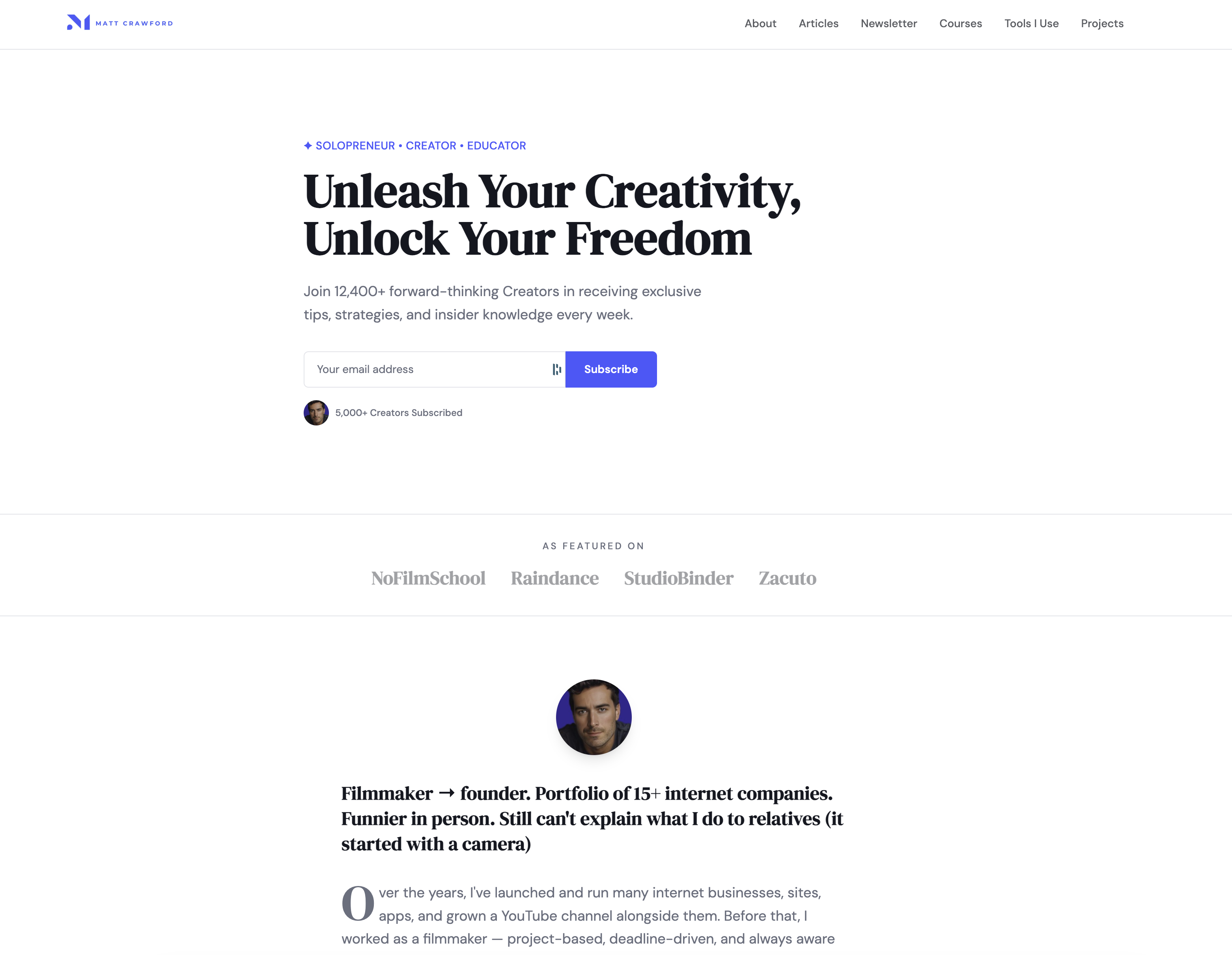 Matt Crawford - Solopreneur & Creator media 2