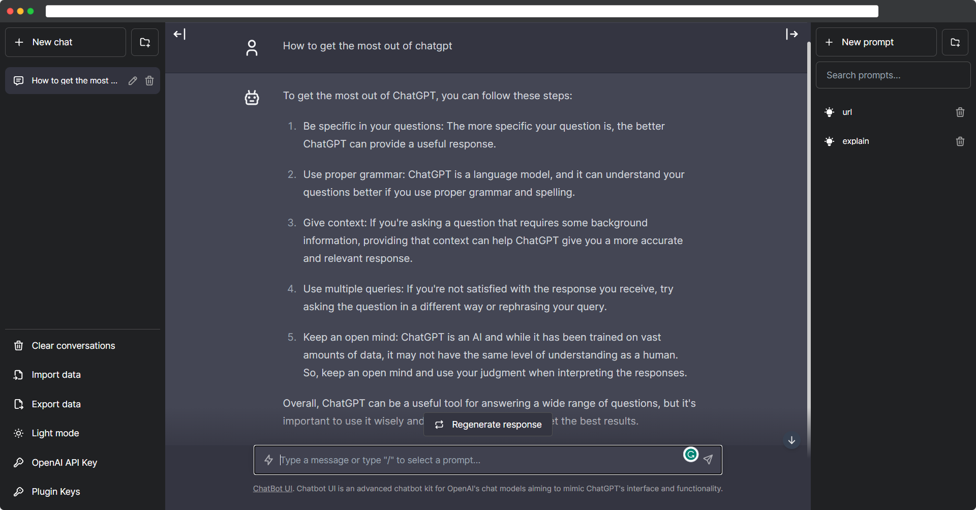 ChatBot UI gallery image