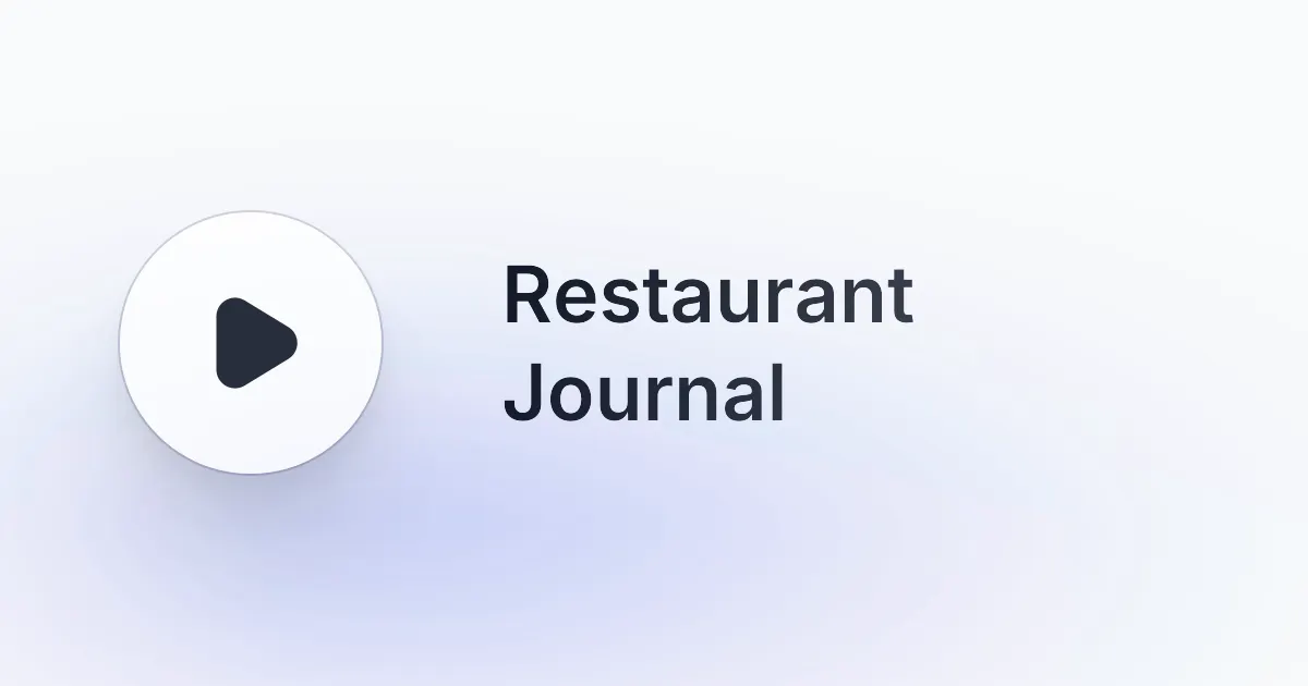 Restaurant Journal gallery image