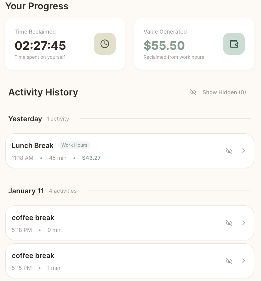 Loafing - Screenshot 4 showing product features and functionality