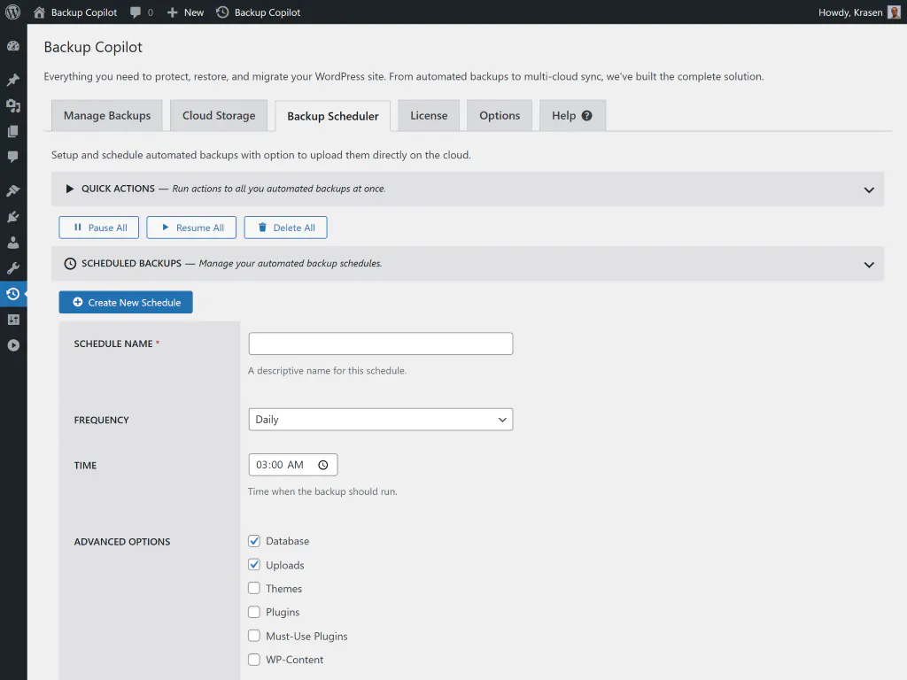 Backup Copilot for WordPress gallery image