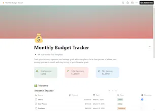 Monthly Budget Tracker gallery image
