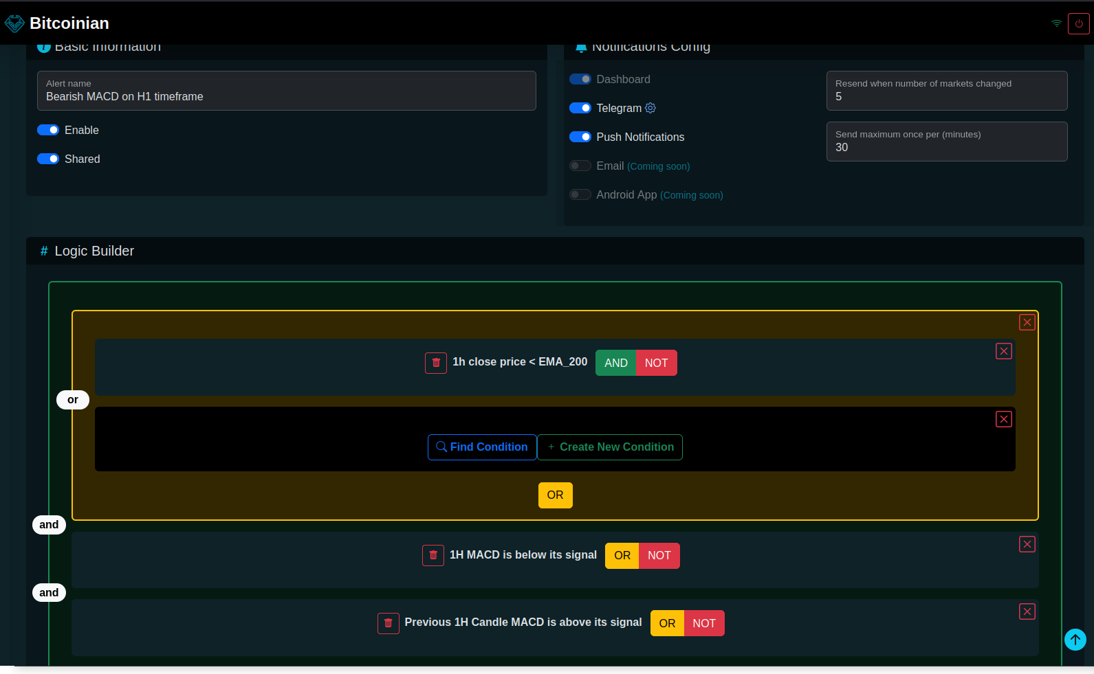 Bitcoinian - Scanner de mercado de criptografia media 2