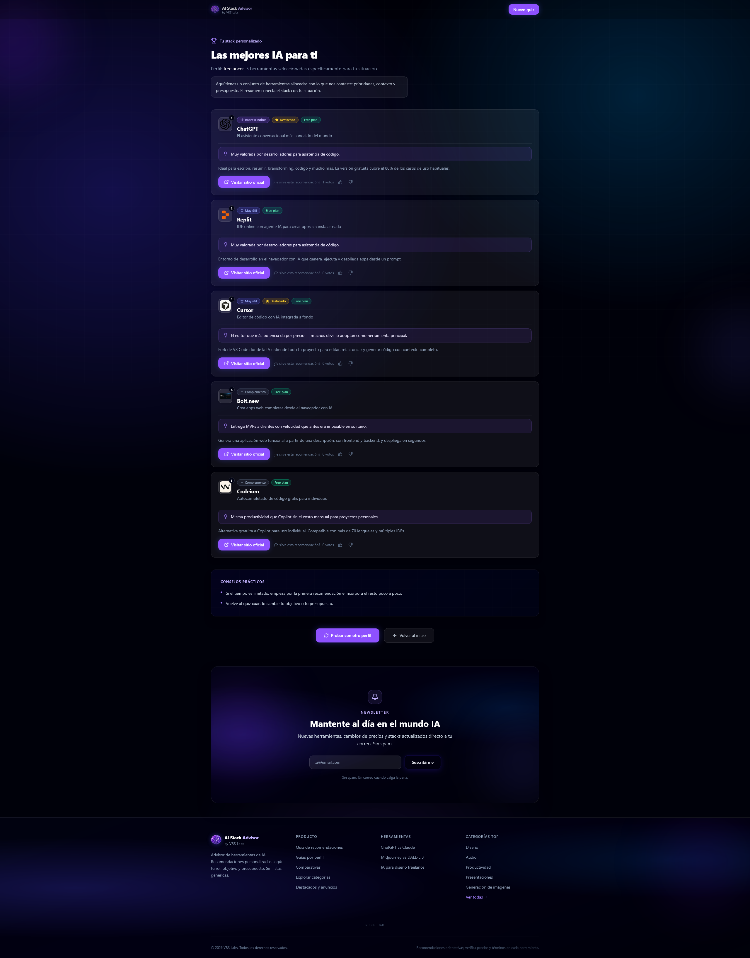 AI Stack Advisor by VRS Labs gallery image
