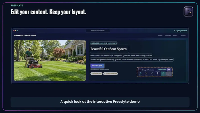 Presslyte screenshot 1 (video preview)