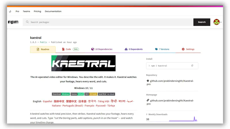Kaestral screenshot 2