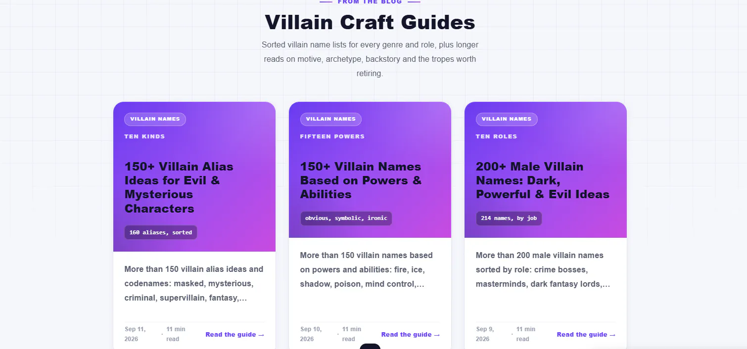 Villain Name Generator gallery image