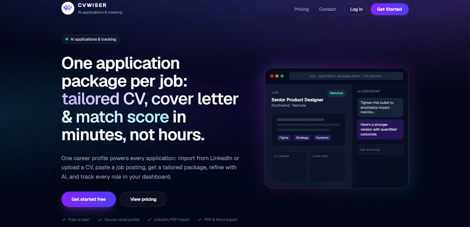 CVWiser screenshot 2