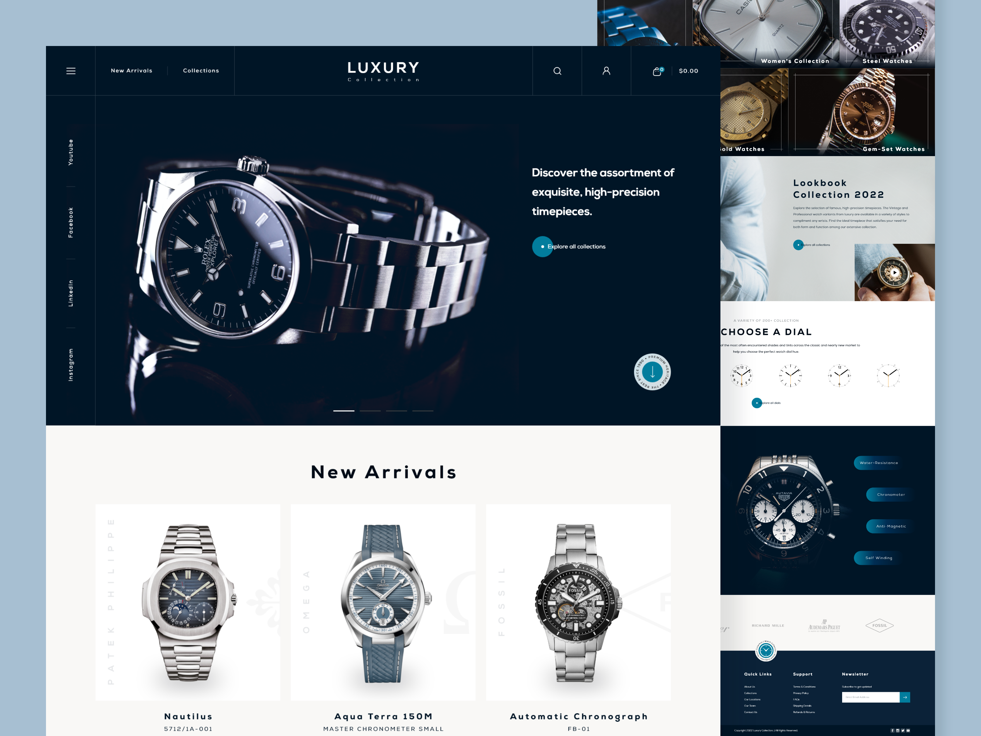 Diseño del sitio web de Luxury Watch