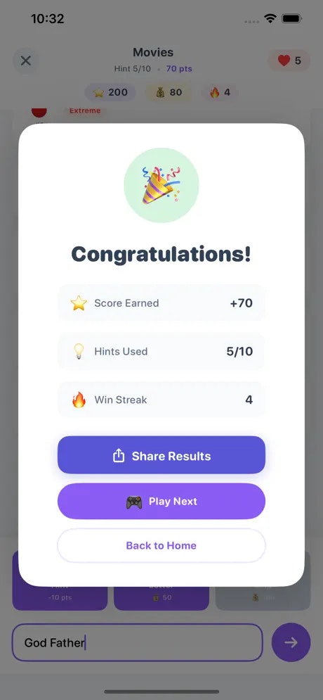 Hintop – Guess with progressive hints - Screenshot 5 showing product features and functionality