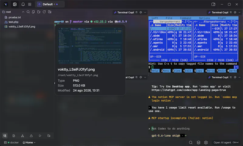 Voktty — AI-Native Terminal Workspace screenshot 1