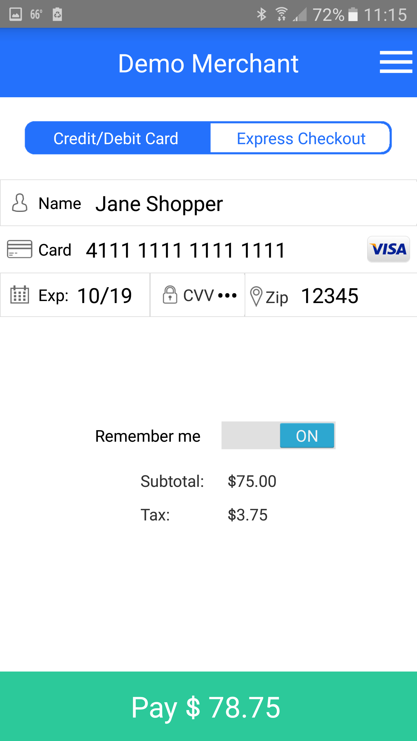 BlueSnap Android SDK gallery image