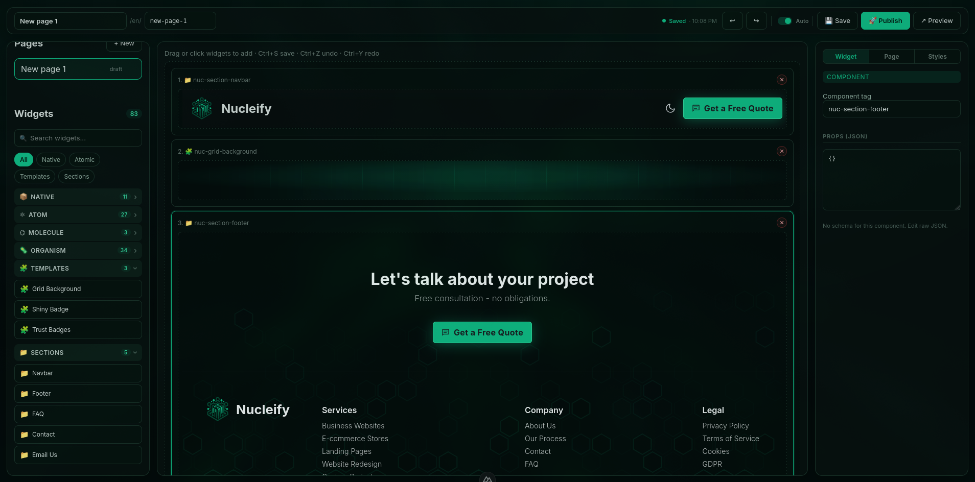 Nucleify - Screenshot 2 showing product features and functionality