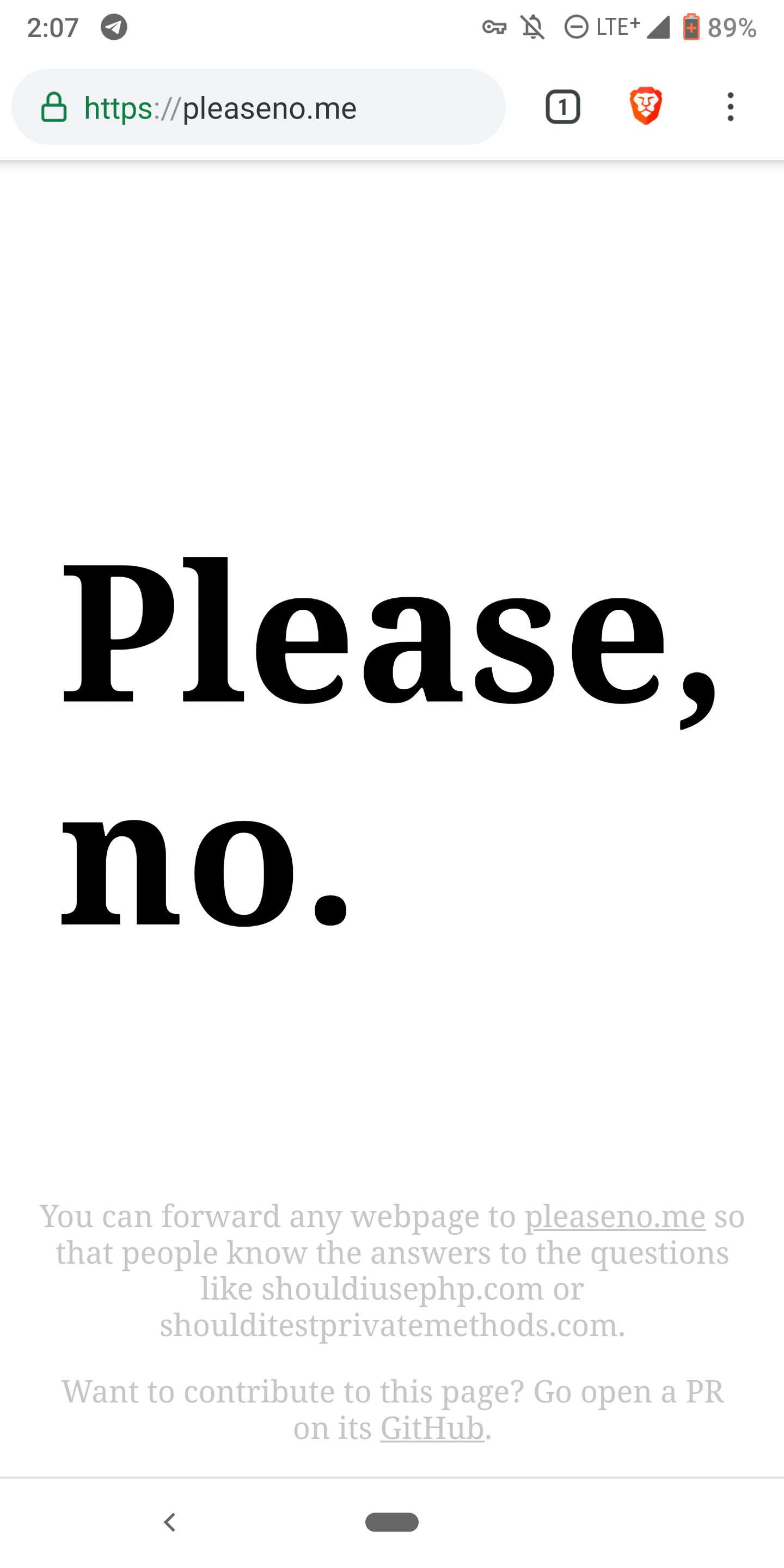 Please, no. gallery image