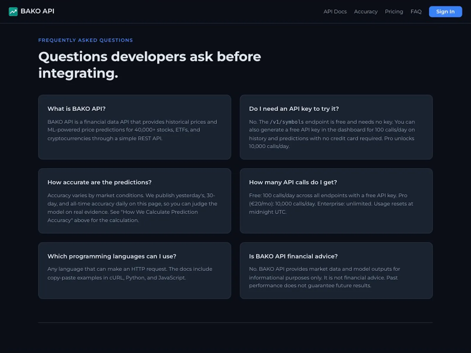 BAKO API screenshot 7