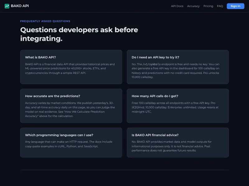 BAKO API screenshot 7