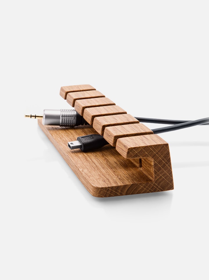 Wooden Cable and Charger Organizer
