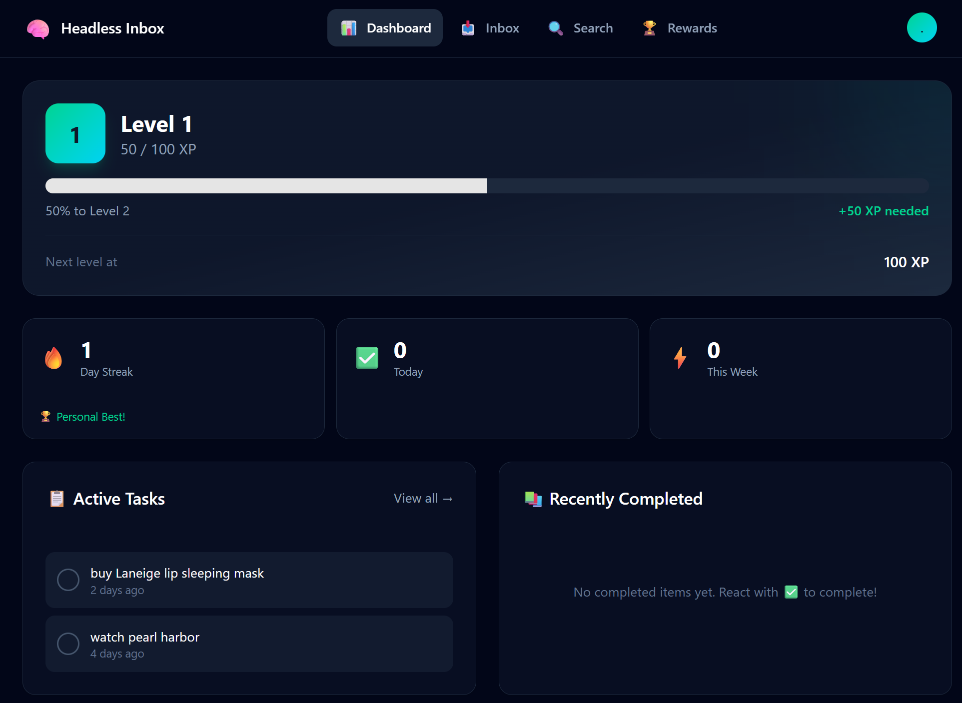 Headless Inbox - Main product screenshot demonstrating key features and user interface
