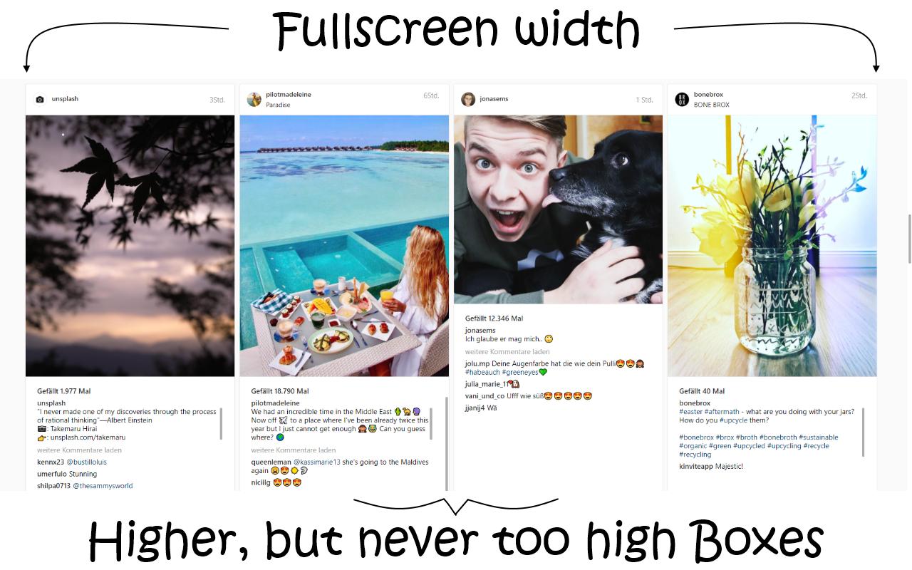 Improved Layout for Instagram gallery image