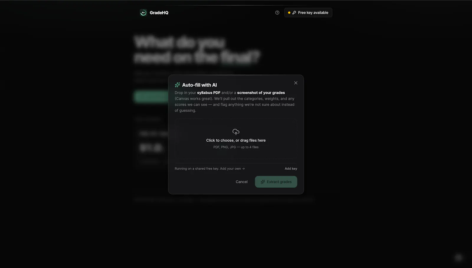 GradeHQ — What do you need on the final? screenshot 5